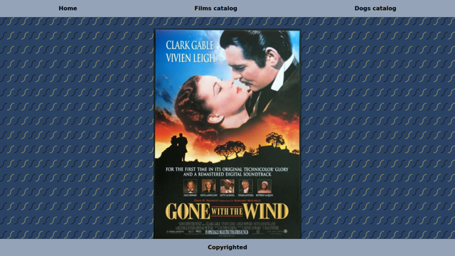 The films catalogue, posters intact